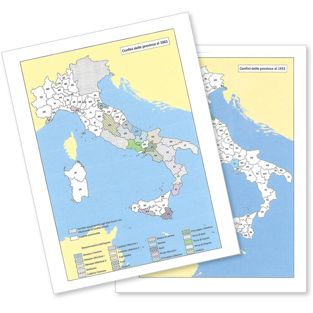 Historical maps of the regions and provinces of Italy